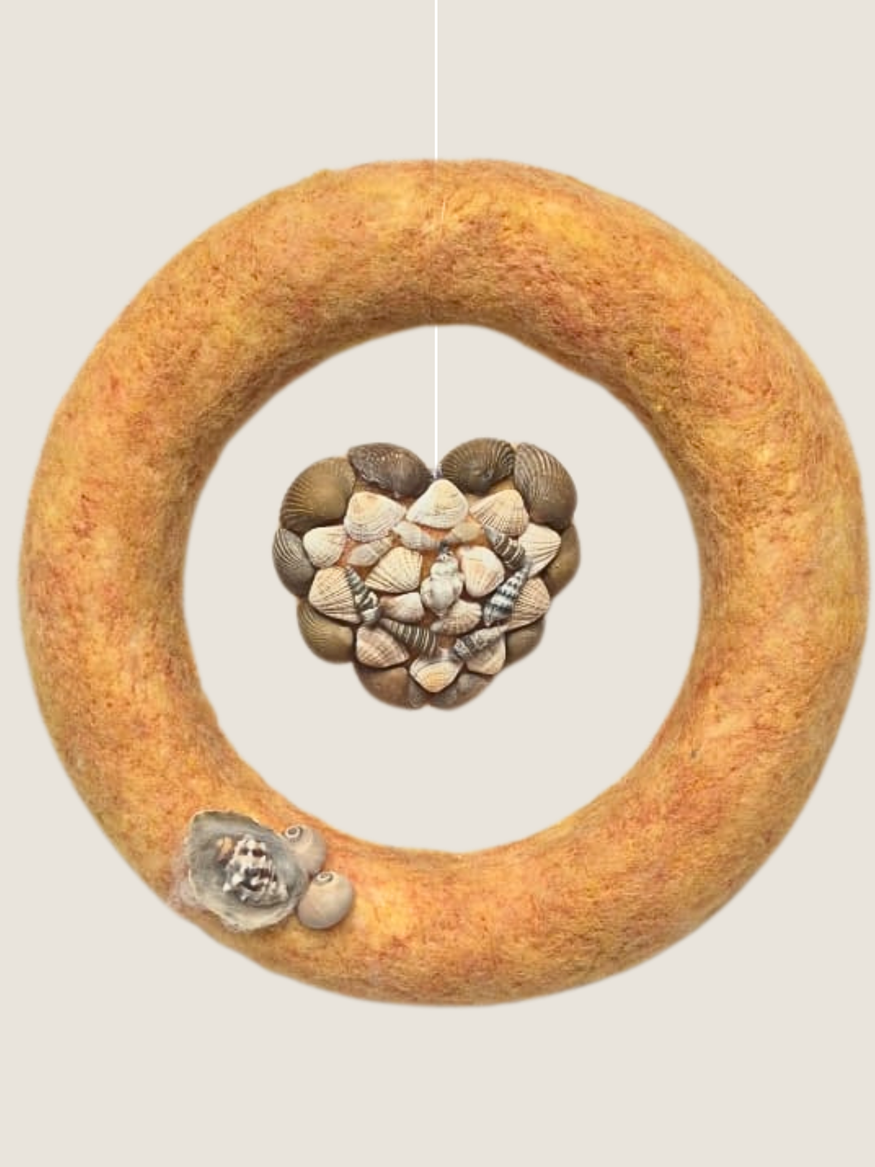 Kranz - Herzstück mit Muscheln