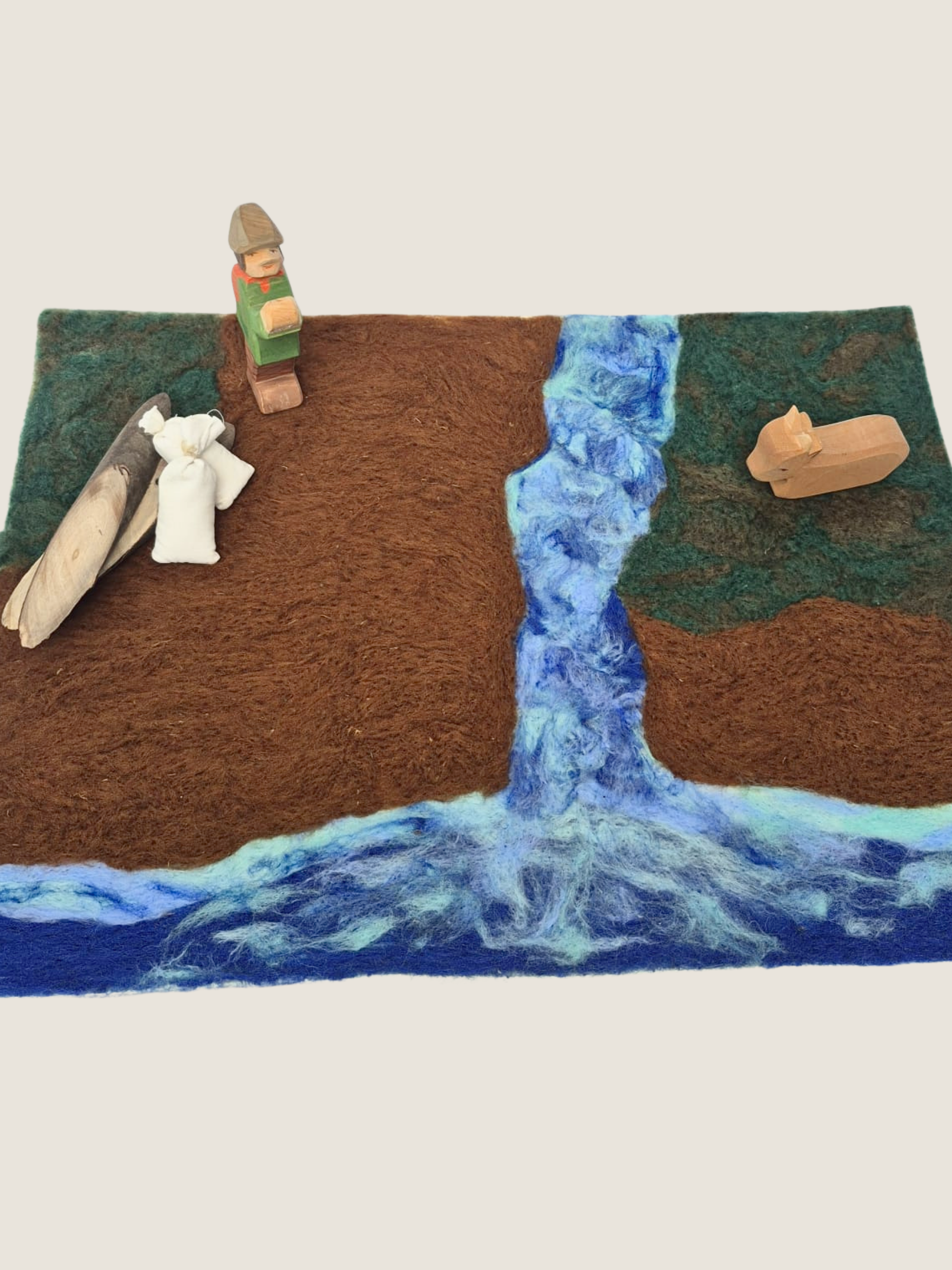 Spielmatte Natur mit Fluss