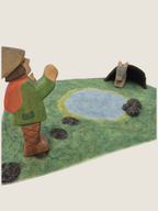 Spielmatte Teich mit Höhle