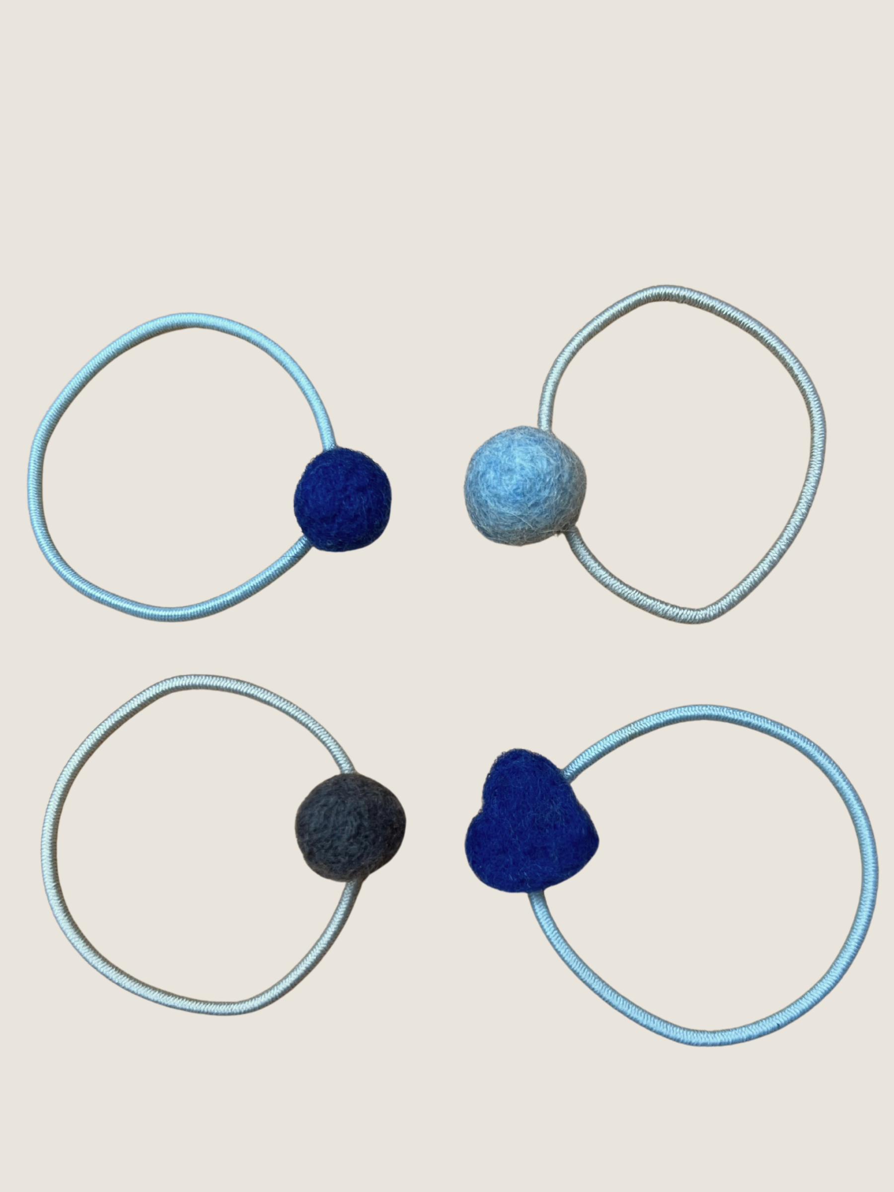 Kinder-Haargummisets aus Filz