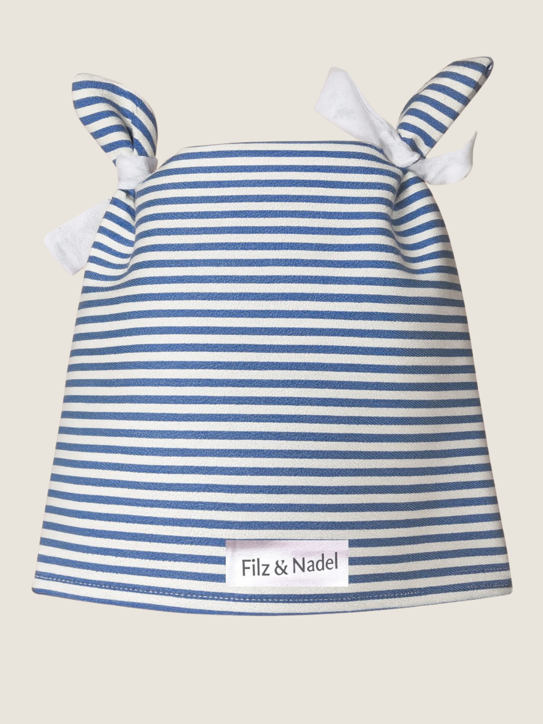 Mitwachs-Mütze - blau & weiß